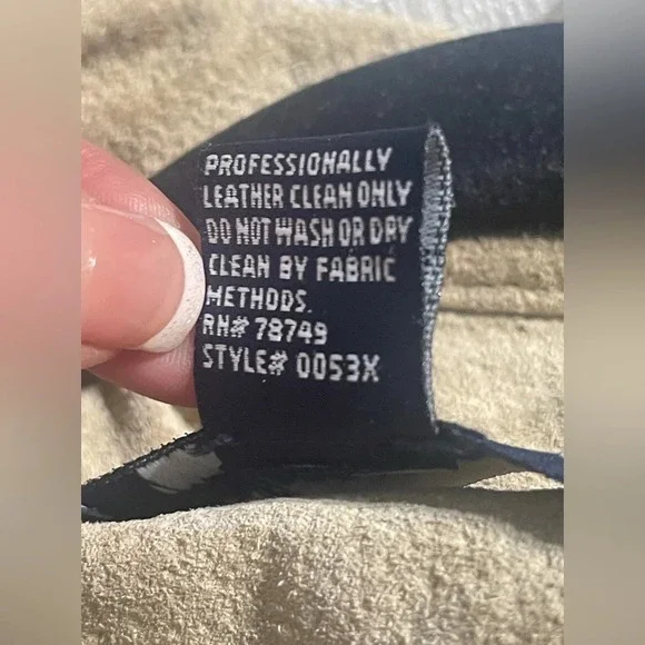 Vintage Blue Asphalt Tan 100% leather Open Front Long Coat Size M - Picture 9 of 16